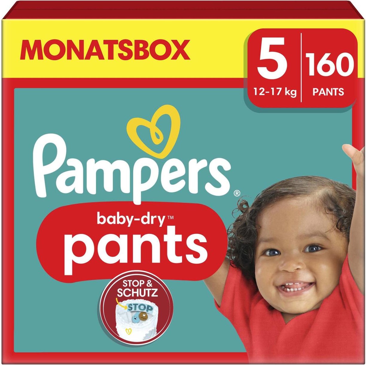 Pampers® Windeln BabyDryPants Größe 5 160ST für Babys und Kleinkinder (4-18 Monate)