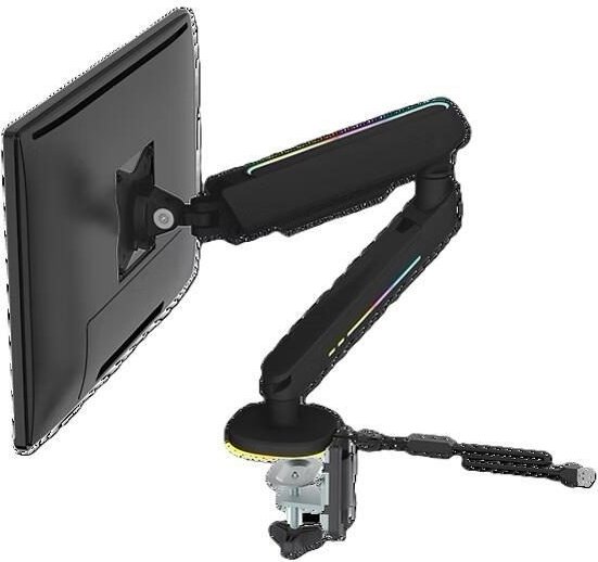 DELTACO Premium RGB Einzel-Monitorarm, schwarz