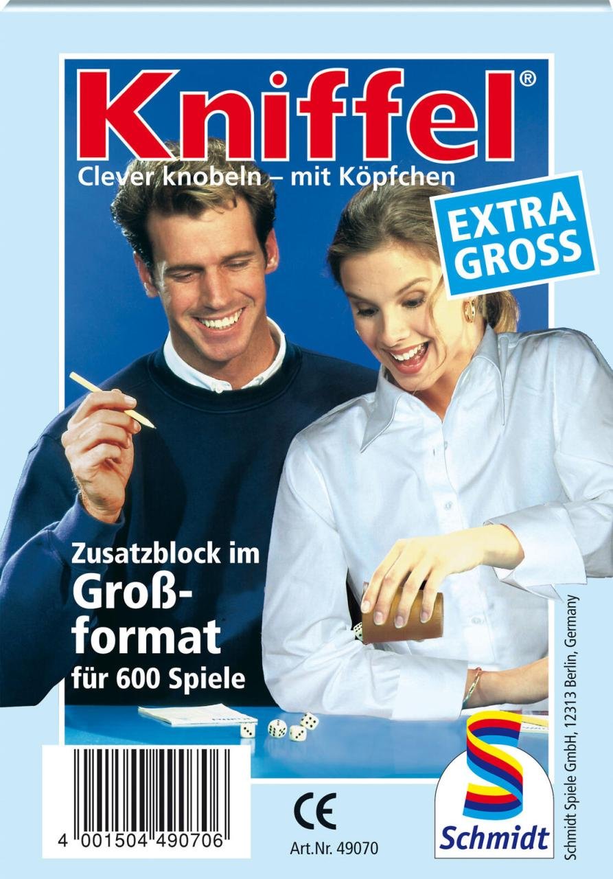 Schmidt Kniffelblock extra groß Würfelspiel