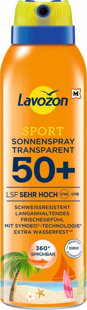 Lavozon Sport Transparent LSF 50+ Sehr Hoch Sonnenspray 200 ml