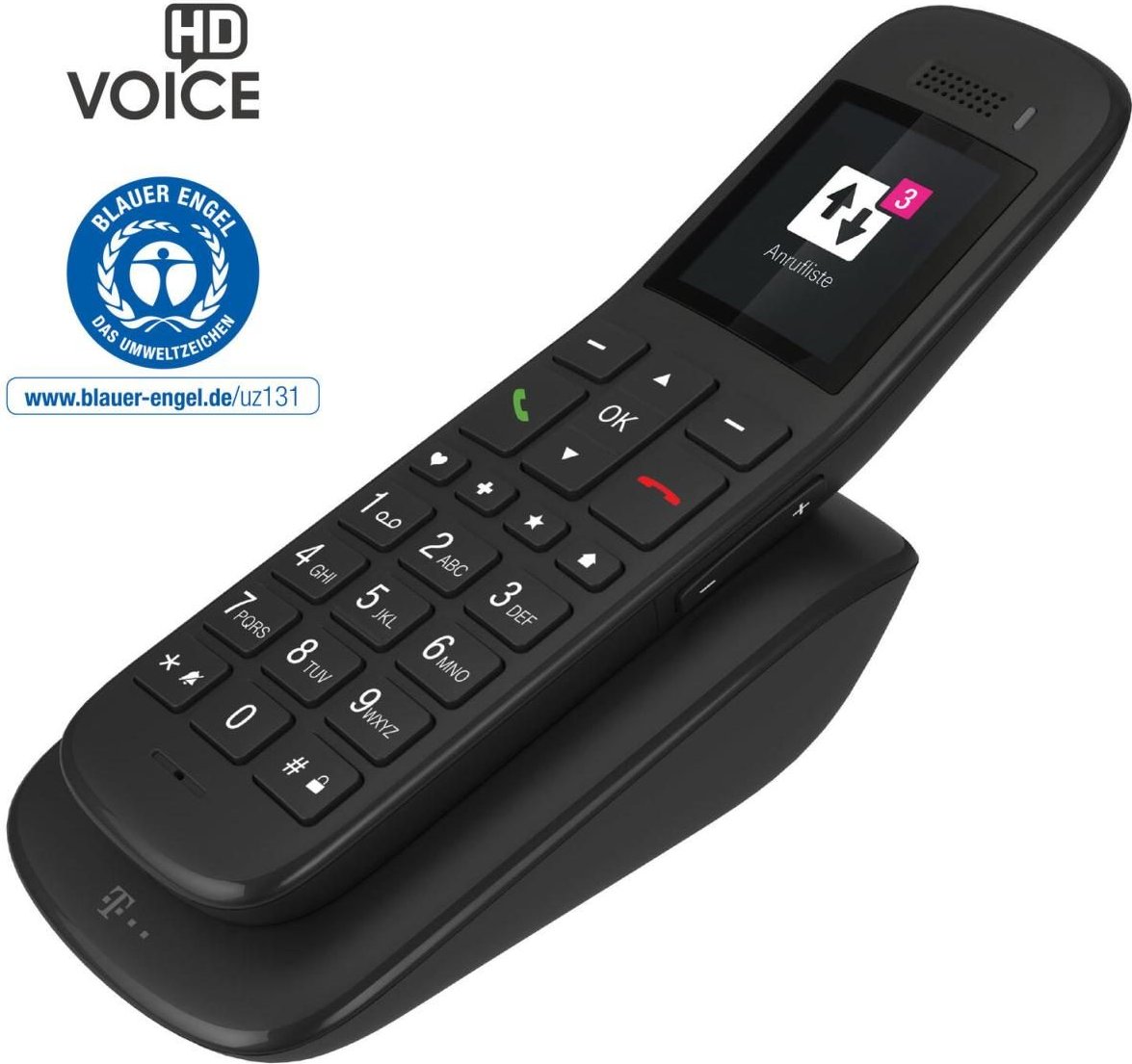 Telekom Speedphone 32 ebenholz, DECT Telefon mit Ladeschale