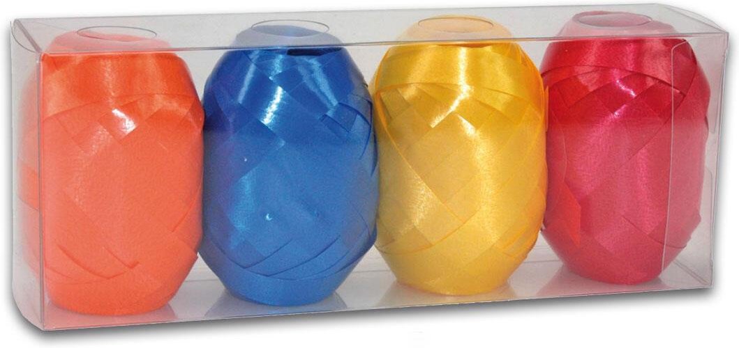 PRÄSENT Geschenkbänder orange/blau/gelb/rot