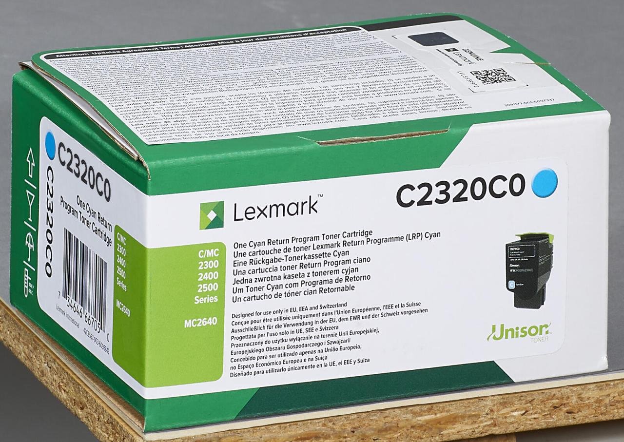 Lexmark Original Toner - cyan (C2320C0) für C2325dw, C2425dw, C2535dw, MC2325adw, MC2425adw, MC2535adwe