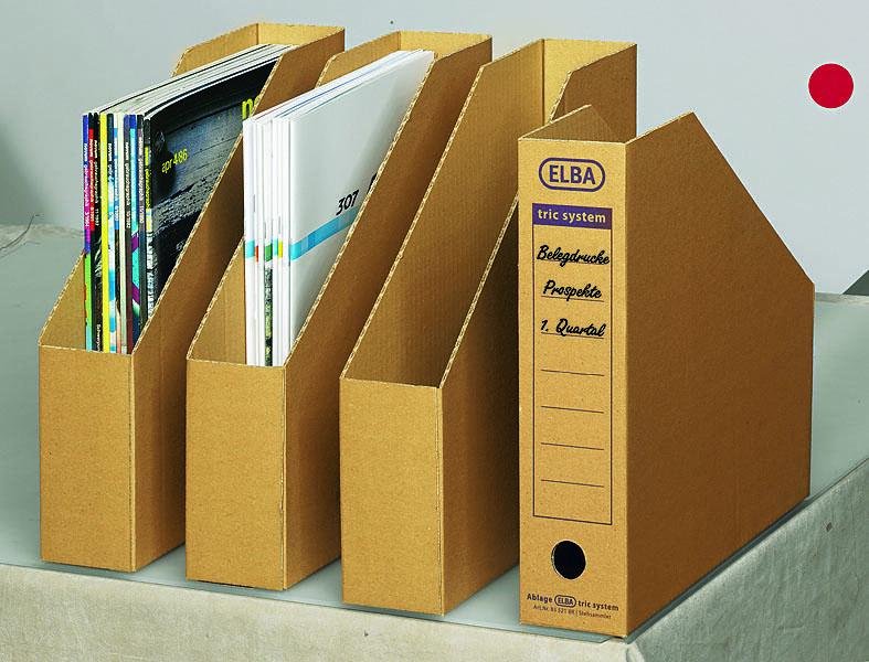 ELBA Archiv-Stehsammler tric system Wellpappe braun , DIN A4