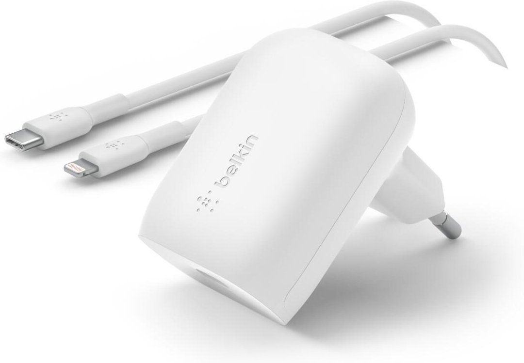 Belkin BoostCharge USB-C PD3.0 PPS- Ladegerät mit USB-C Kabel mit Lightning Connector