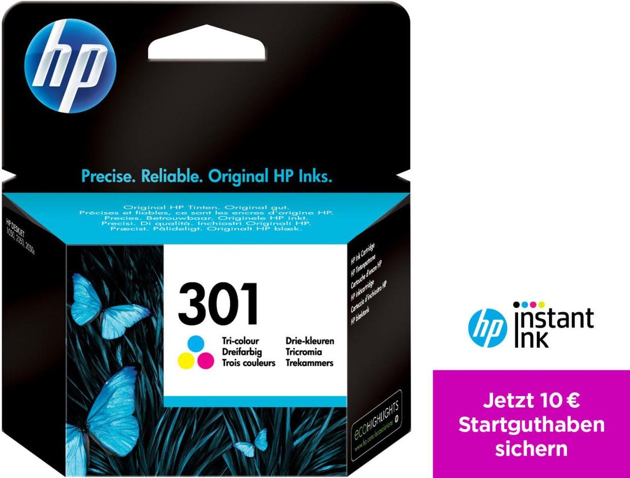 HP Original 301 Druckerpatrone - cyan, magenta, gelb (CH562EE)