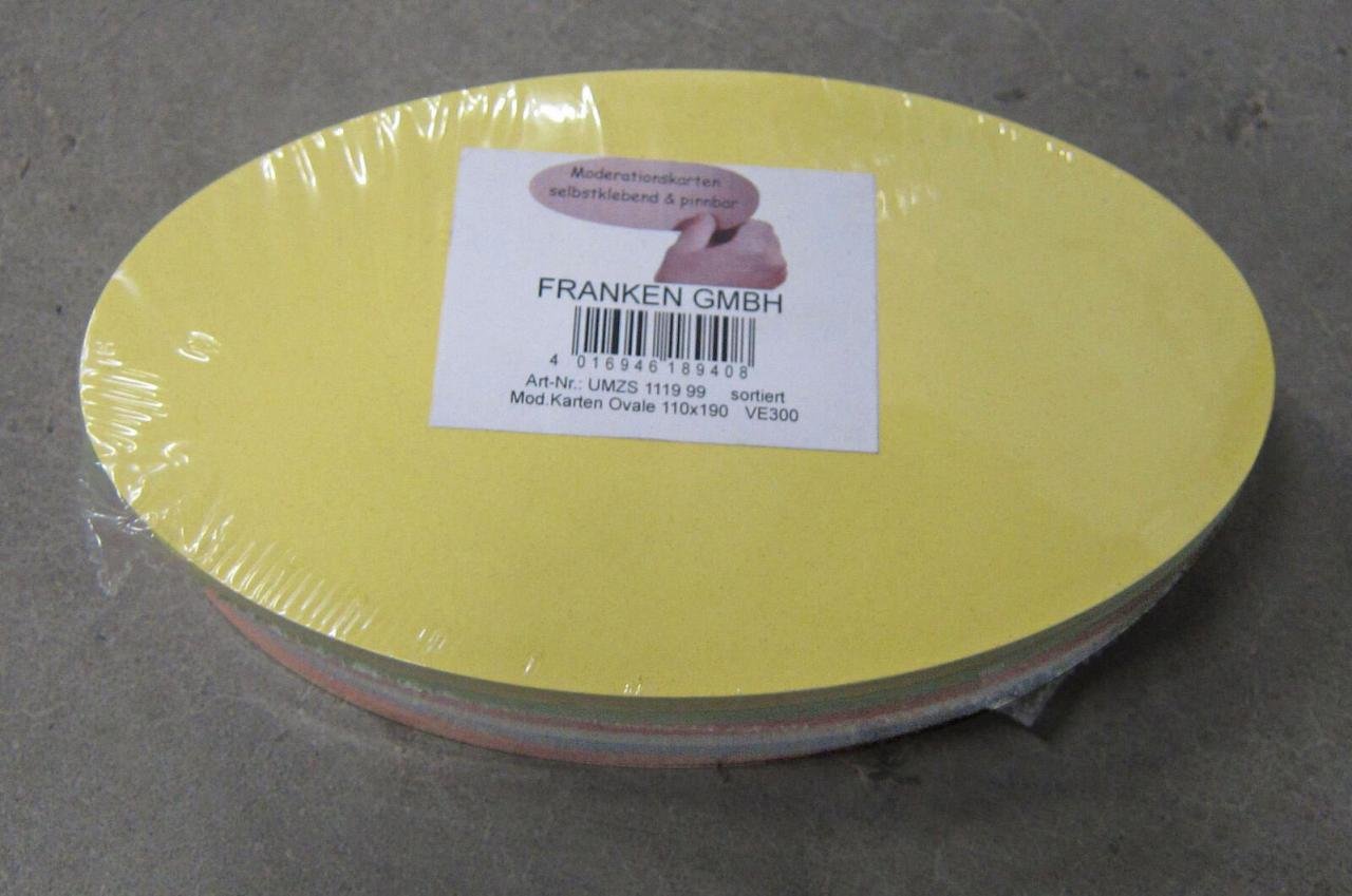 Thumbnail - FRANKEN Moderationskarten 11,0 x 19,0 cm blau, grün, rot, orange, gelb, weiß