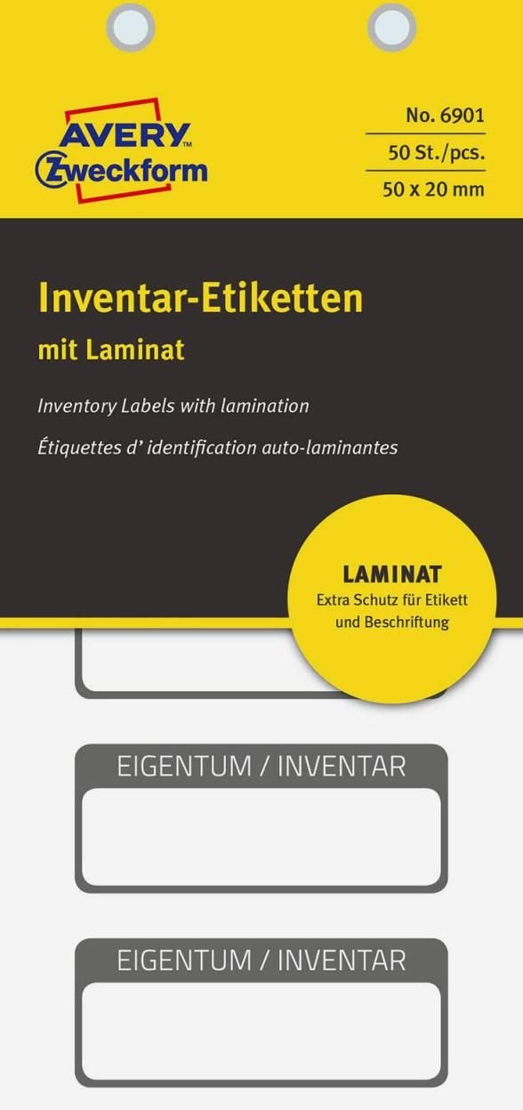 AVERY Zweckform Inventaretiketten 50,0 x 20,0 mm