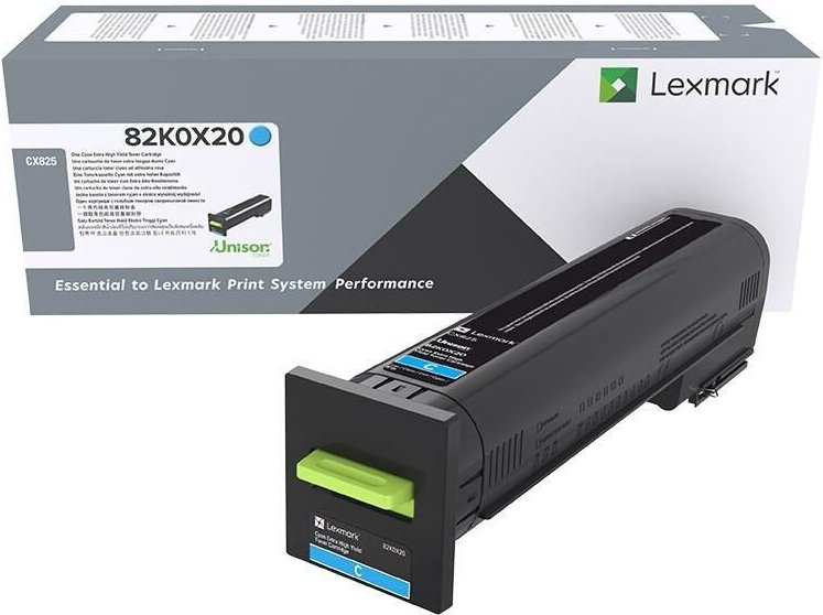 Lexmark Original Toner Standard Variante - CX825 cyan 22000 Seiten (82K0X20)