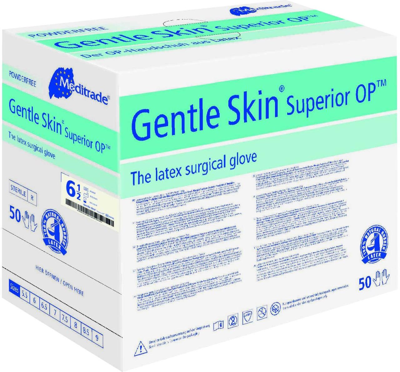 Meditrade® OP-Handschuhe Gentle Skin® Superior OP™ 6,5 weiß