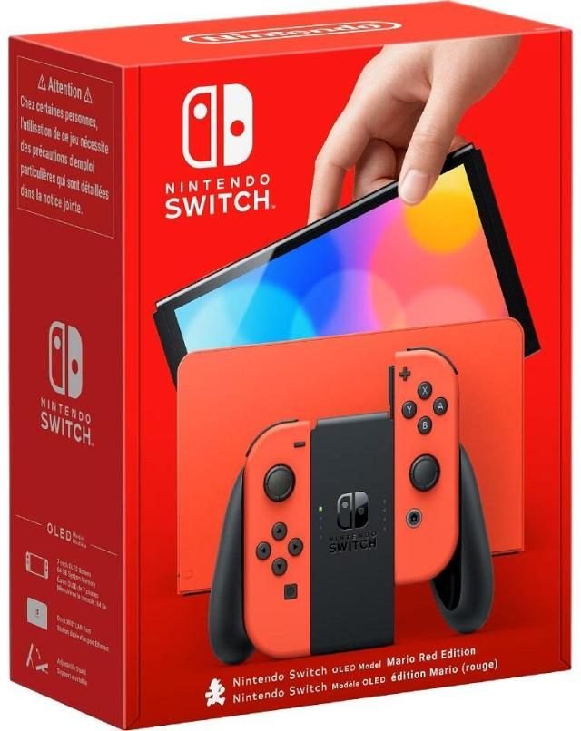 Nintendo Switch OLED Mario-Edition rot
