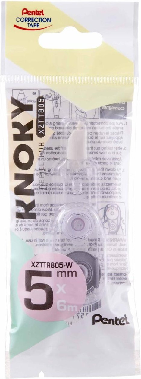 Pentel Nachfüllkassette für Korrekturroller KNOKY 5 mm