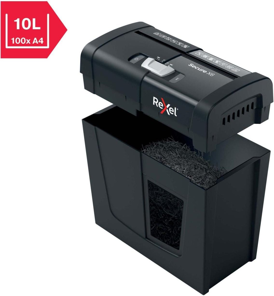Rexel Secure X6 Aktenvernichter mit Partikelschnitt