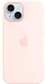 Apple Silikon Case mit MagSafe für Apple iPhone 15 plus, hellrosa