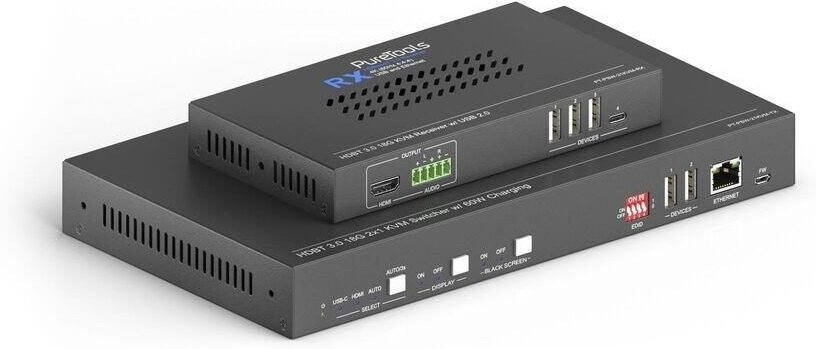 PureTools - HDBaseT 3.0 KVM Extender Set - USB-C/HDMI + USB Daten und Ethernet