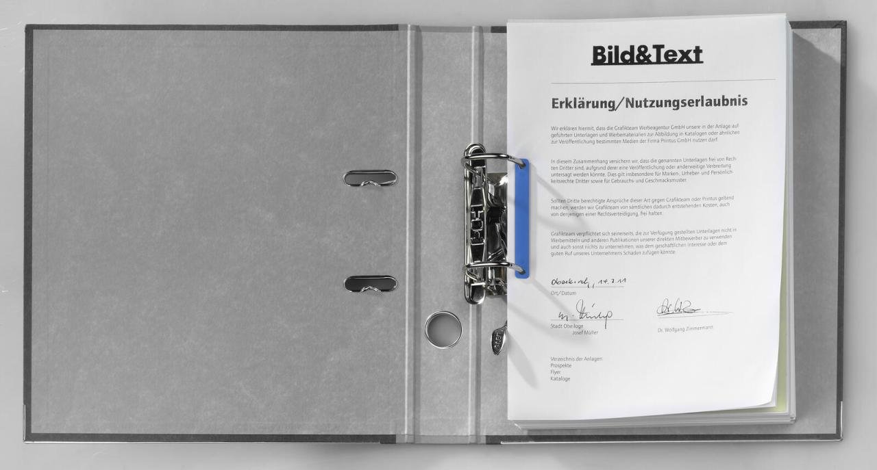 Thumbnail - Top-Print Heftstreifen für bis DIN A4 rot