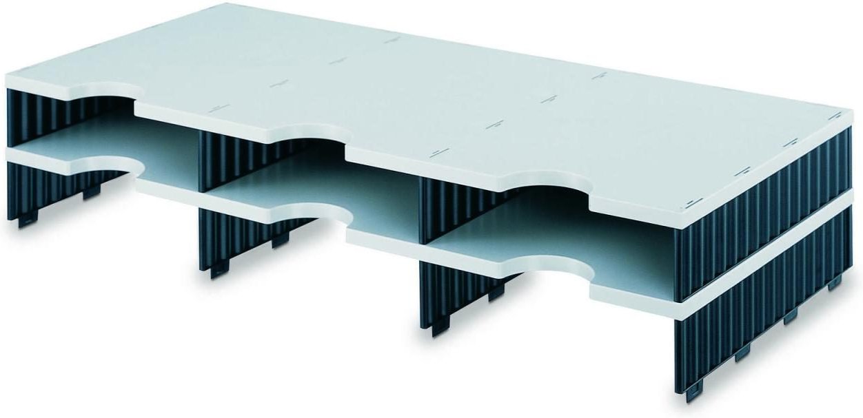 styro Sortierstation DIN C4 6-Fach grau/schwarz