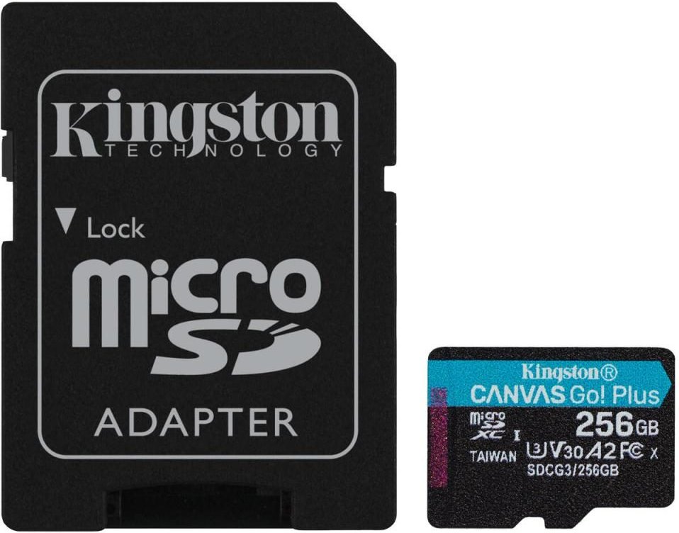 Kingston Canvas Go Plus Speicherkarte 256 GB, mit Adapter
