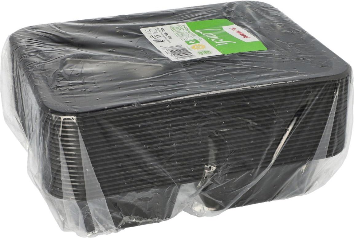 PAPSTAR Mehrweg-Menüschalen schwarz