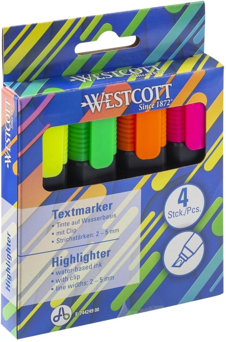 WESTCOTT Textmarker Mehrfarbig