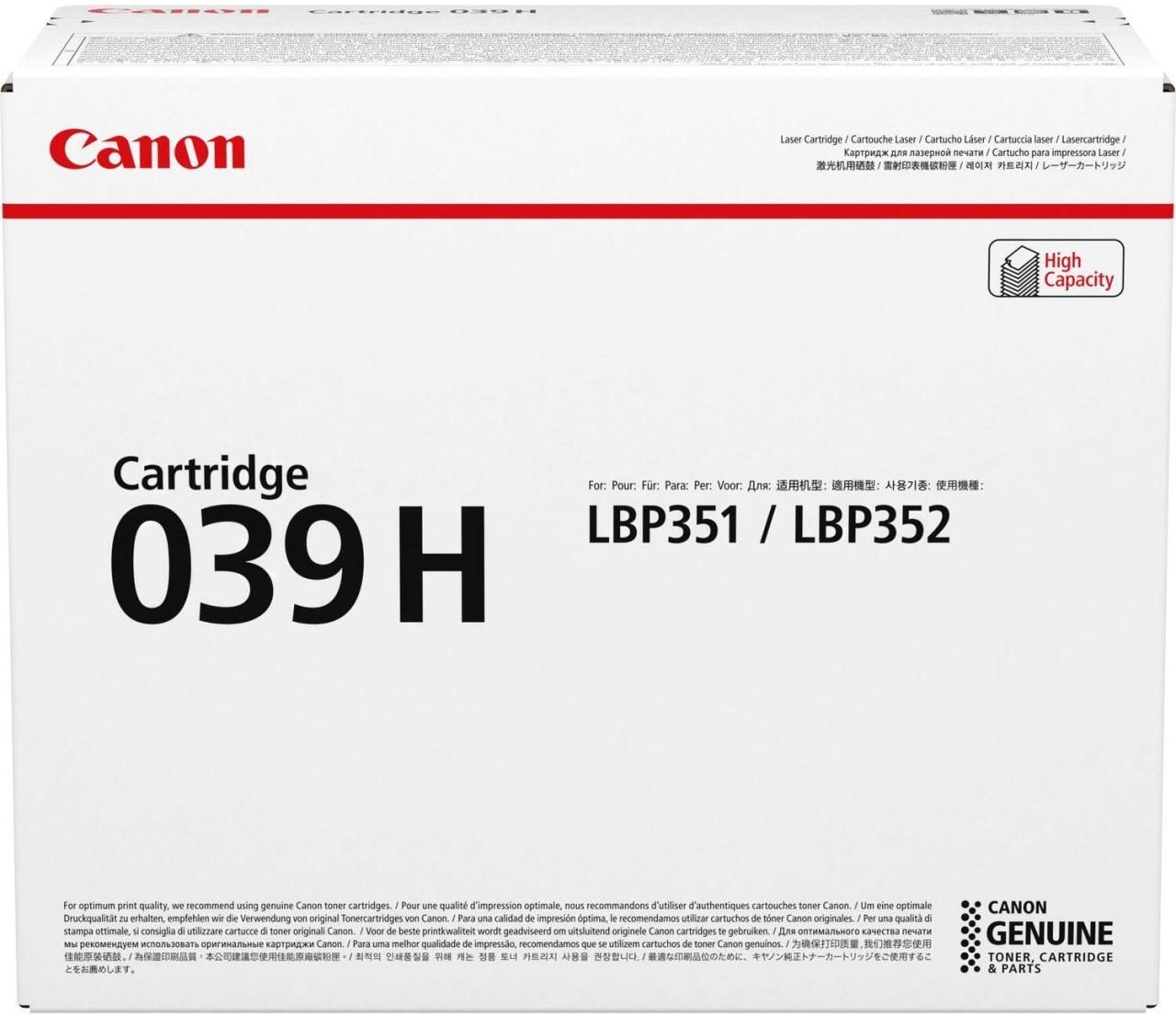 Canon Original Toner 039H schwarz 25.000 Seiten (0288C001)