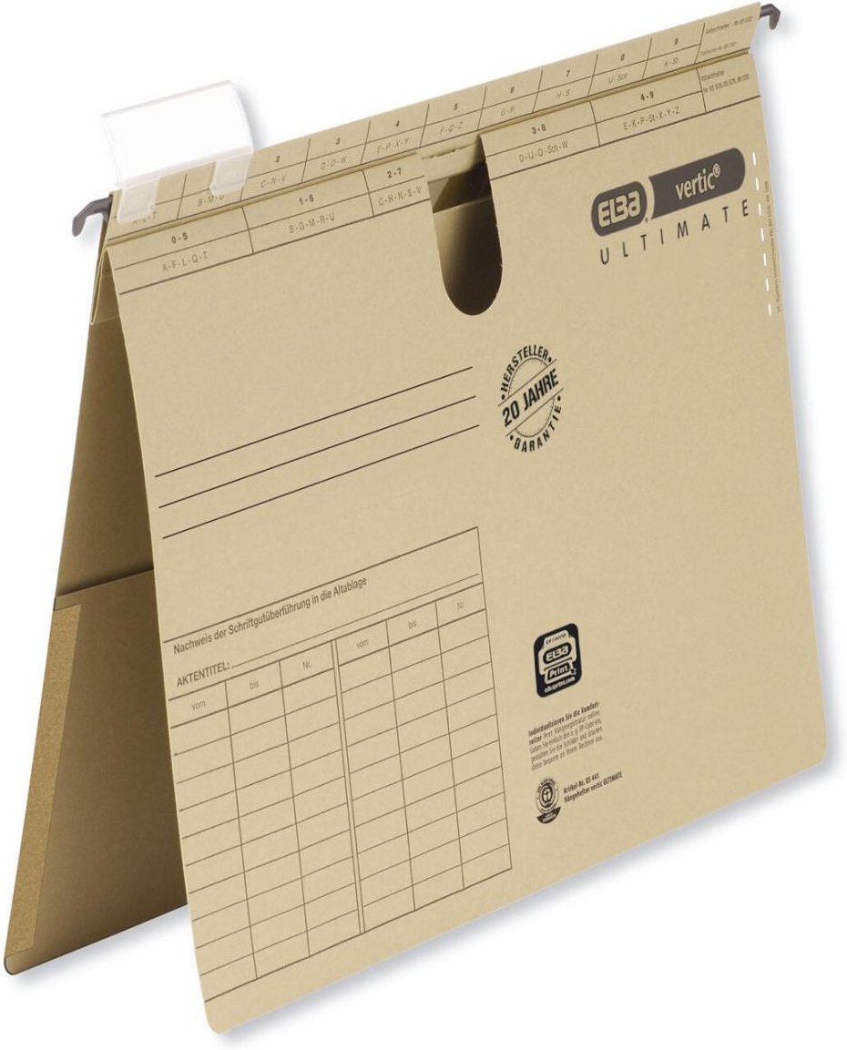 ELBA vertic Ultimate Hängehefter kaufmännische Heftung DIN A4 naturbraun