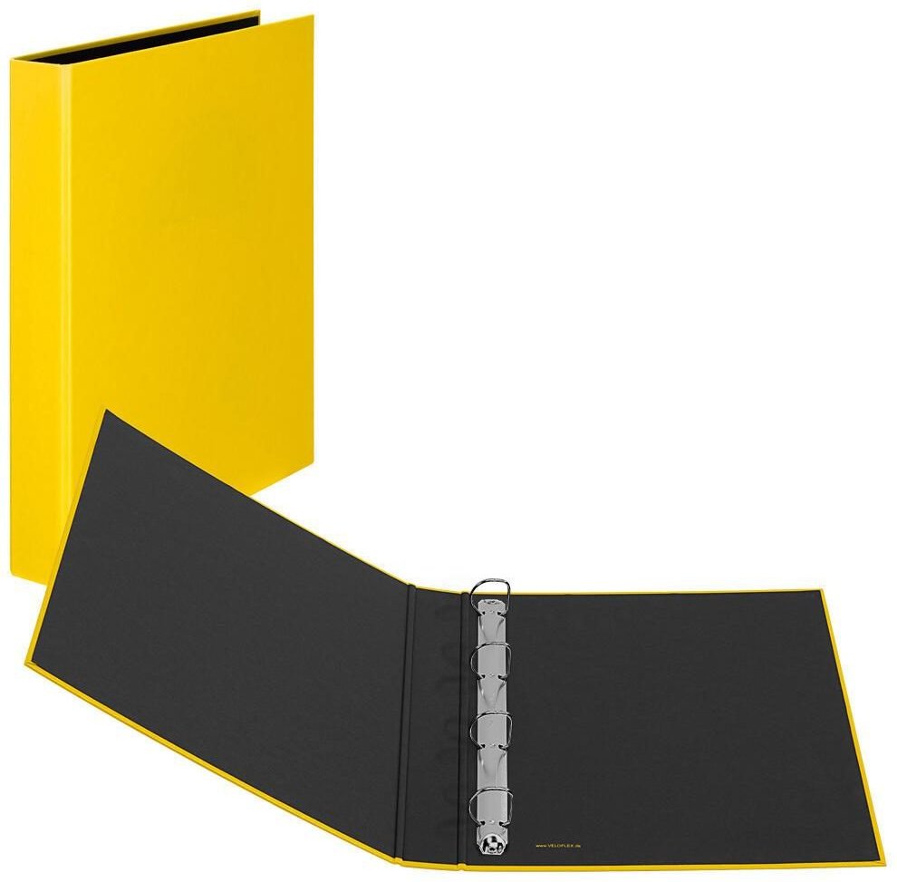 VELOFLEX Ringbuch 4-Ringe DIN A4 3.5 cm gelb