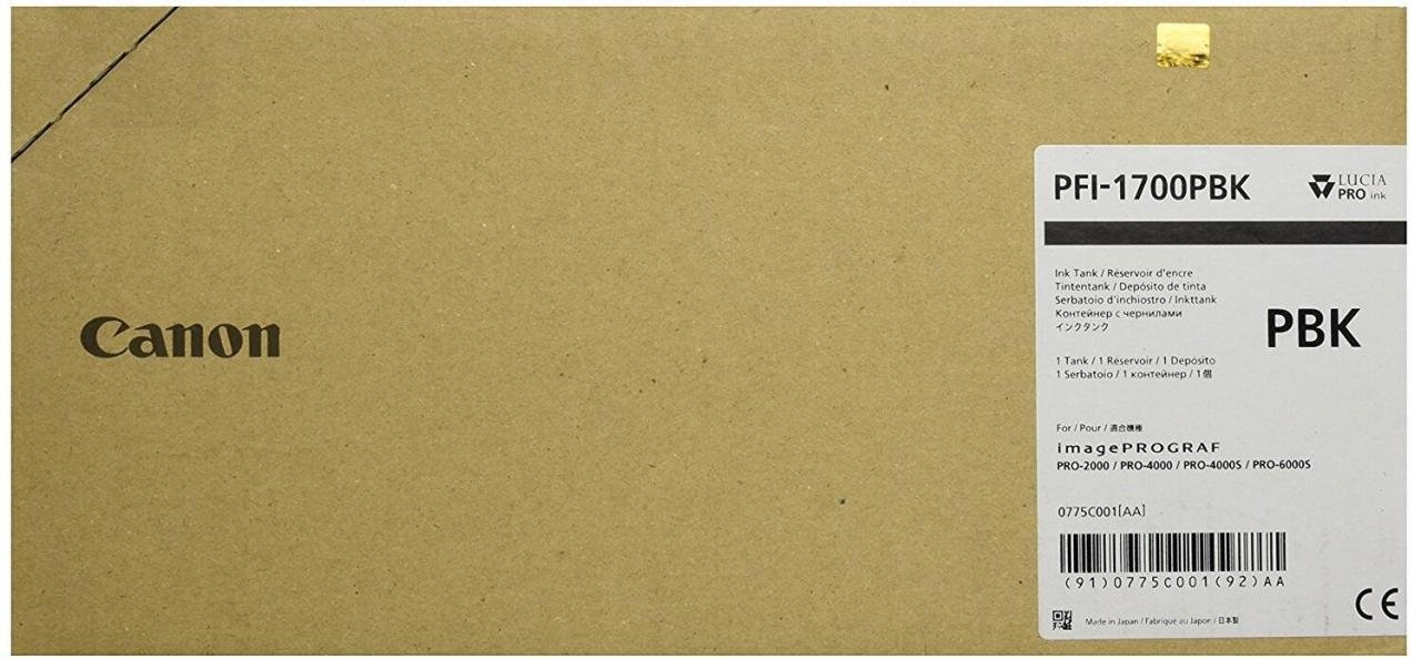 Canon Original PFI-1700PBK Druckerpatrone - fotoschwarz 700ml