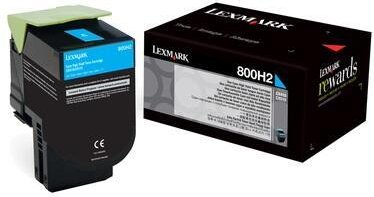 Lexmark Original Toner Standard Variante - CX410 cyan 3.000 Seiten (80C0H20)