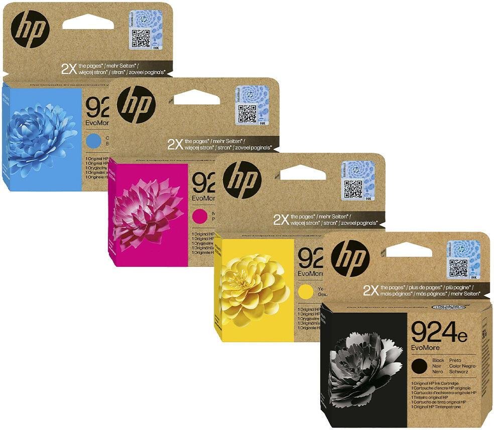 HP Original 924e EvoMore Druckerpatronen - 4er Multipack cyan, magenta, gelb, schwarz