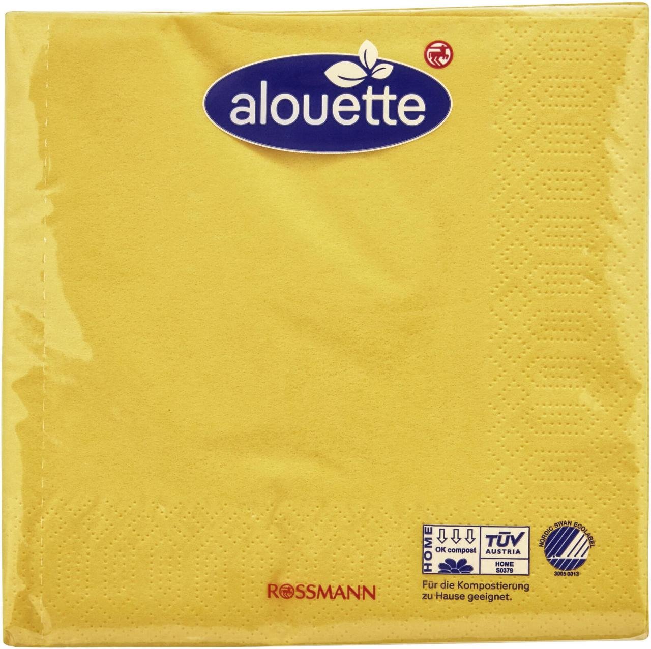 alouette Servietten 33,0 x 33,0 cm 3-lagig gelb