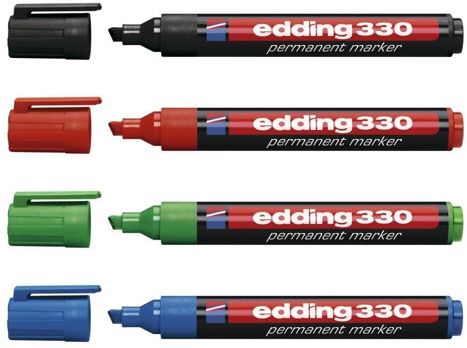 edding 330 Permanentmarker farbsortiert 1,0 - 5,0 mm - 4 Stück