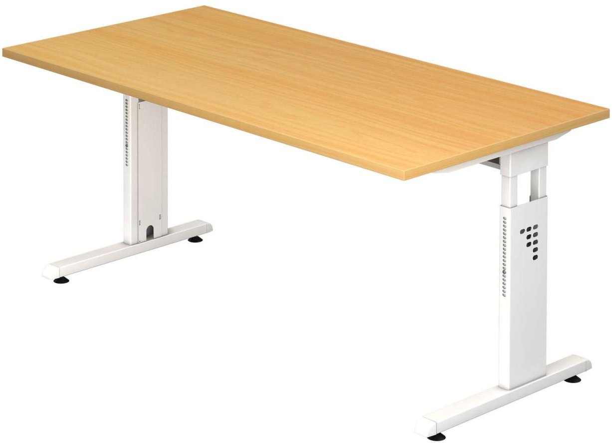 HAMMERBACHER höhenverstellbarer Schreibtisch VOS16/6/W buche