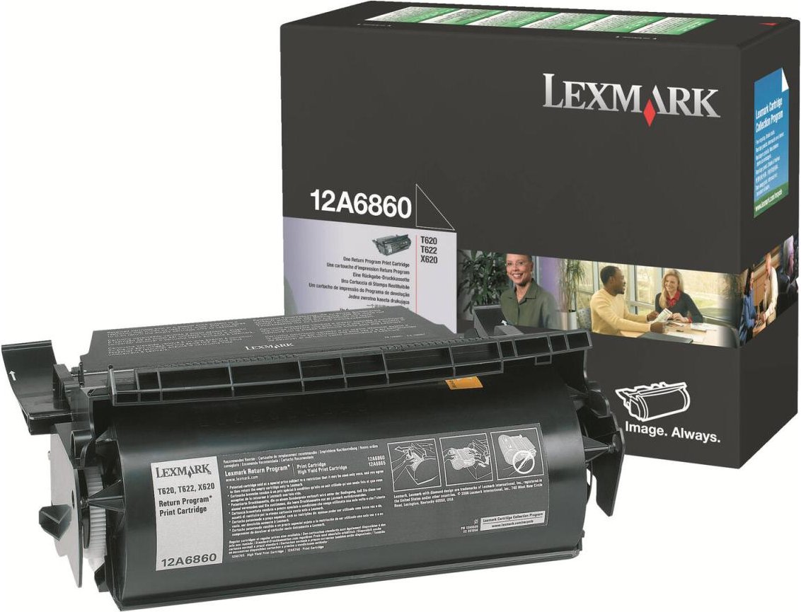 Lexmark Original Toner schwarz 10.000 Seiten (12A6860) für T620/dn/in/n, T622/dn/in/n, X620e