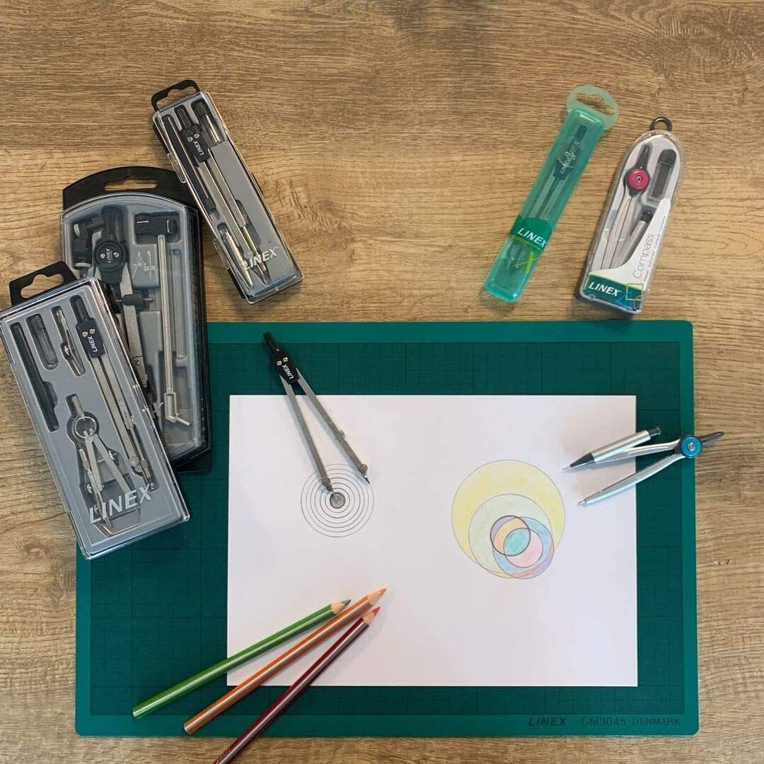 LINEX® Zirkel-Set schwarz, silber