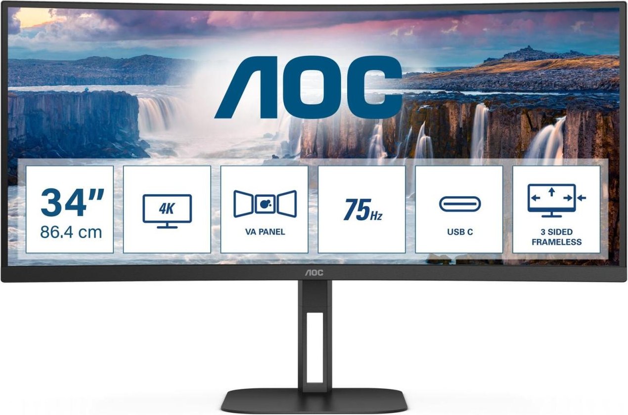 AOC CU34V5C/BK Curved Monitor 86,4 cm (34 Zoll)