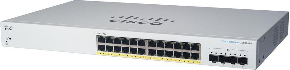 Cisco Switch Business 220-Series 28-Port 1/10GbE 382W PoE smart managed