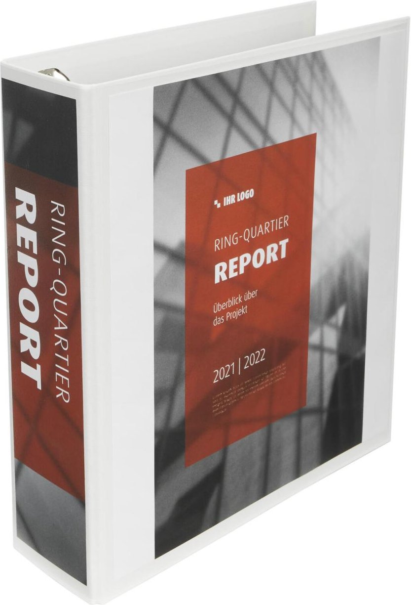 VELOFLEX Präsentationsringbücher 4-Ringe DIN A4 8.5 cm weiß