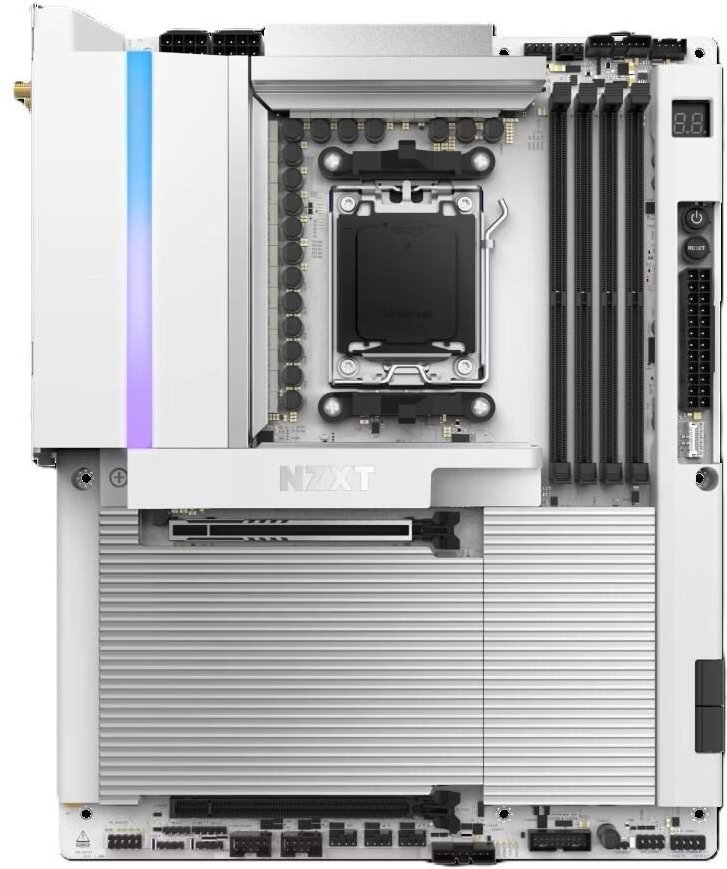 0 NZXT N9 X870E- Motherboard, Weiß
