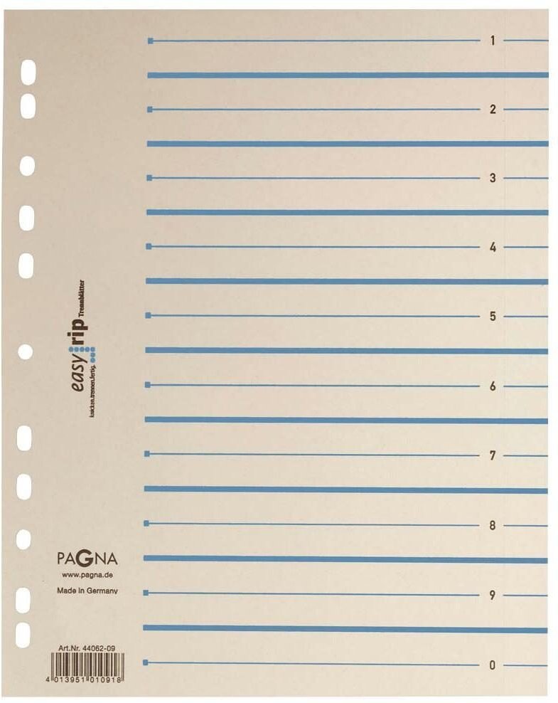 Thumbnail - PAGNA Trennblätter Easy Rip 1-0 chamois/schwarz - 100 Stück