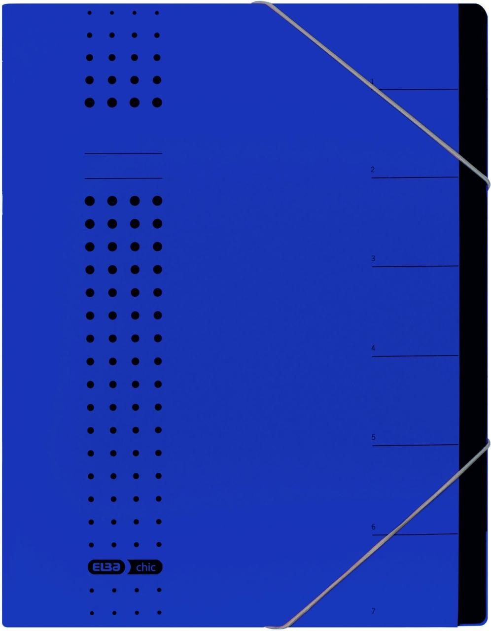 ELBA chic Ordnungsmappen DIN A4 7 -Fach dunkelblau