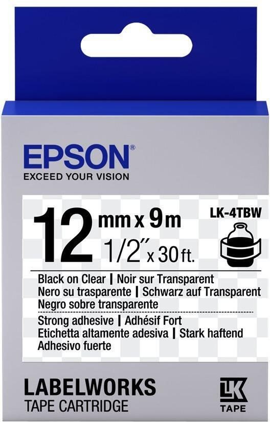 Epson LabelWorks LK-4TBW - Schwarz auf durchsichtig - Rolle