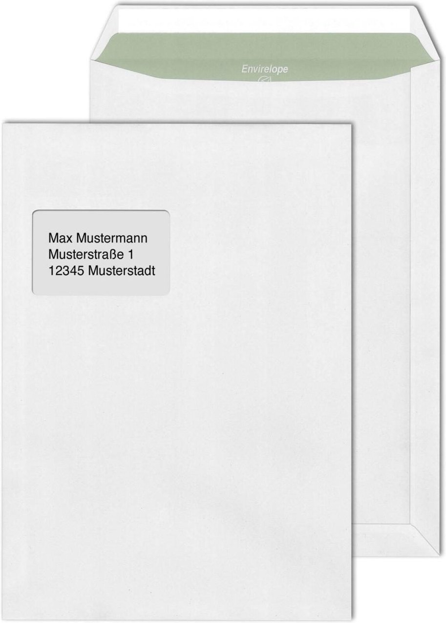 MAILmedia Envirelope® Versandtaschen DIN C4 recycling-hochweiß