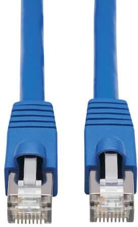 Eaton Tripp Lite Series Cat6a 10G-Certified Snagless F/UTP Ethernet Kabel (RJ45 Stecker/Stecker), PoE, CMR-LP, Blue, 6 f
