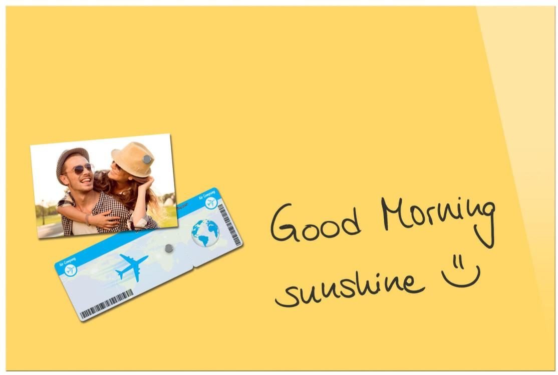 Be!Board® Glas-Magnettafel 60,0 x 40,0 cm sonnengelb