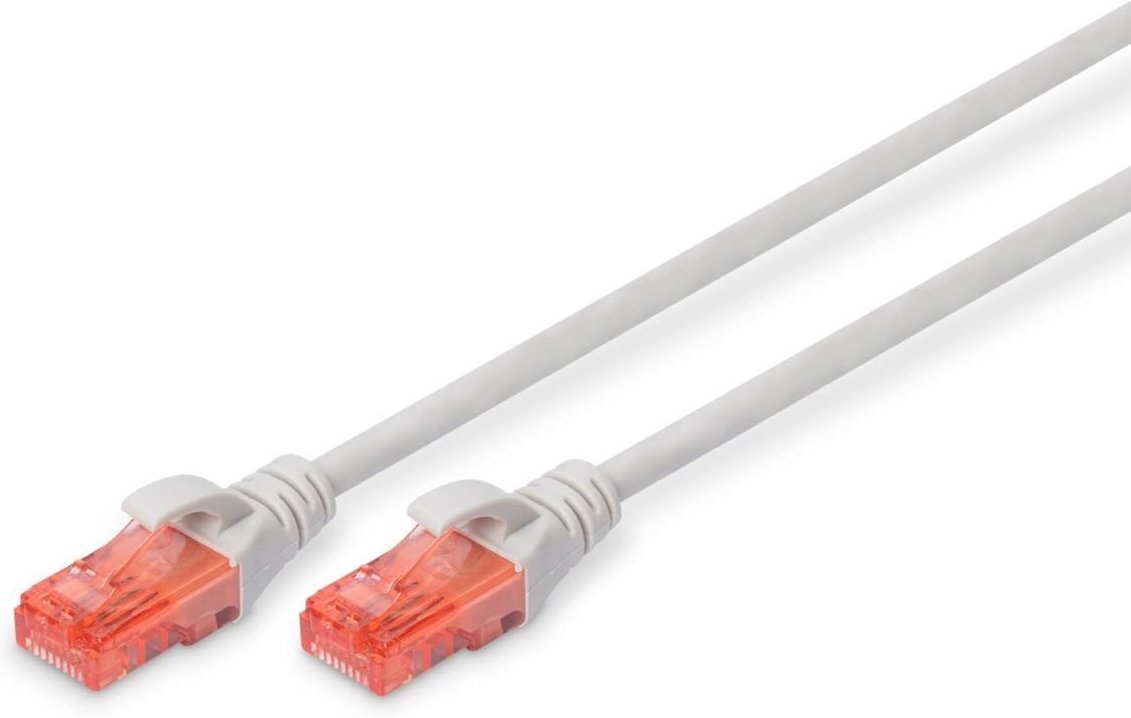DIGITUS Patch-Kabel RJ-45 (M) zu RJ-45 (M) 10m Kupfer U/UTP Cat 6 grau (DK-1617-100)
