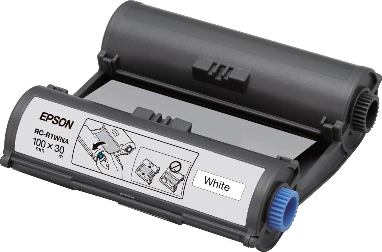 Epson Farbband weiß RC-R1WNA (10 cm x 30 m) für LabelWorks Pro100