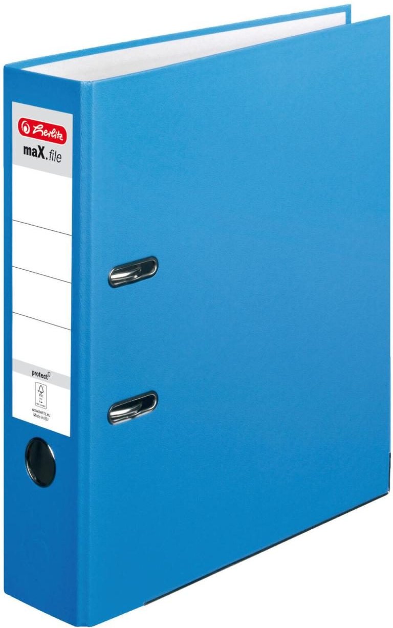 herlitz Ordner Rückenbreite 8 cm DIN A4 Kunststoff blau, acqua