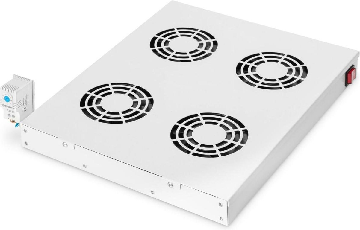 Digitus Lüftermodule für 19"-Schränke 4 Lüfter RAL7035 grau (DN-19 FAN-4-HO)