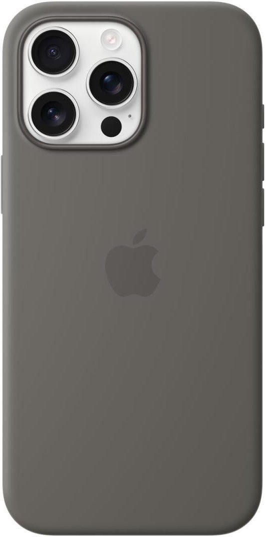 0 Apple Silikon Case iPhone 16 Pro Max mit MagSafe (steingrau)